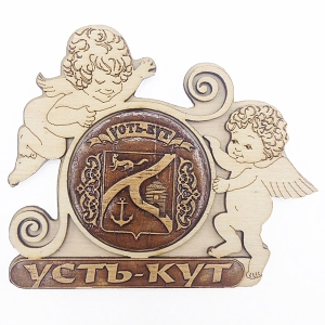 Магнит ангелы Усть-Кут герб 9,5x7