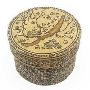 Шкатулка Байкал карта 6,5x4,5