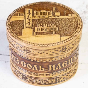 Шкатулка Соль-Илецк Вьезд в городбоковина Из Соль-Илецка с любовью 6,56,54,5