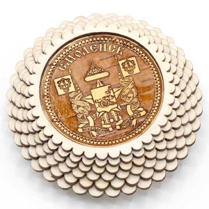 Шкатулка Смоленск Герб 7,5х7,5х3,5