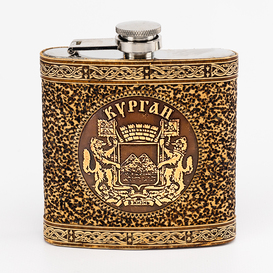 Фляжка Курган Герб В Жизнь антик 180мл 60Z