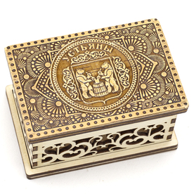 Шкатулка Устьяны резная фанера 9,36,34,9