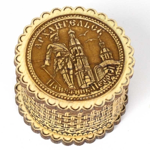 Шкатулка Архангельск Памятник Петру фигурная 4,54,53