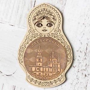 Магнит Ялуторовск Сретенский Собор Матрешка однослойный 5,5х8,5