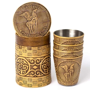 Набор стопок Златоуст Крылатый Конь 4шт 30мл 4,54,59