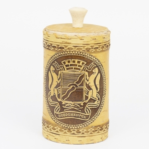 Туес Новосибирск Герб с кантами 8814