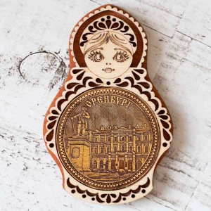 Магнит Оренбург Вокзал Матрешка 5,5х8,5