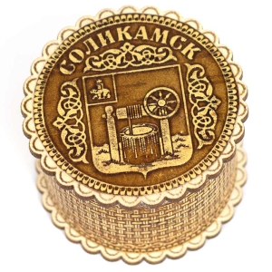 Шкатулка Соликамск Герб фигурная 774,7