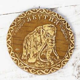 Магнит Якутия Мамонт круглый 6,56,5