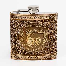 Фляжка Горный Алтай Олень антик 180мл 60Z