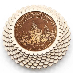 Шкатулка Зарайский Кремль 7,5х7,5х3,5