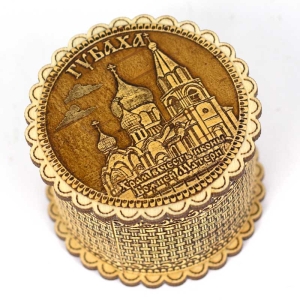 Шкатулка Губаха Храм в честь Иконы Божией Матери фигурная 774,7