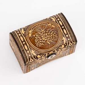 Шкатулка Новосибирск Шишки Сундук 10х6х5