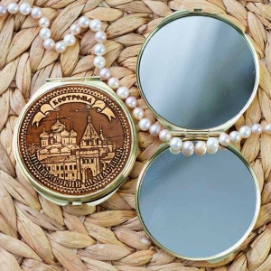 Зеркало Кострома Ипатьевский Монастырь круглое шарнирное металлическое 7х7