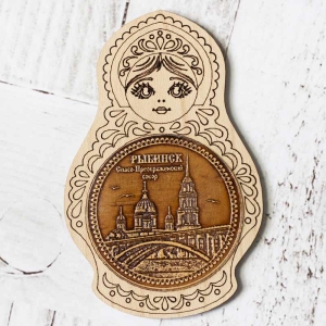 Магнит Рыбинск Спасо-Преображенский Собор Матрешка однослойный 5,58,5