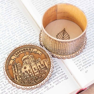 Шкатулка Воронеж Благовещенский Собор фигурная 7х7х4,7