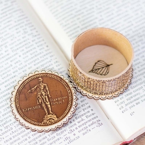 Шкатулка Карелия Памятник Петру фигурная 5,5х5,5х3,5