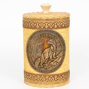 Туес Шадринск Куница с кантами  900 мл 10х10х16