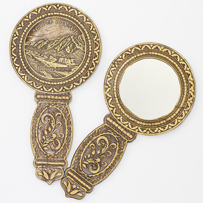 Зеркало с ручкой Остров Итуруп белые скалы 7,515