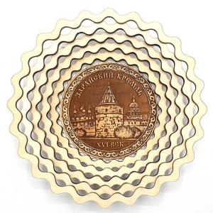 Тарелка Зарайский Кремль Фанера 16х16х3