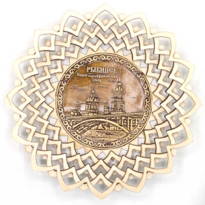 Тарелка Рыбинск Спасо-Преображенский собор Фанера 17173