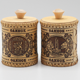 Туес Саянск Благовещенская церковь Коллаж 350мл 8811