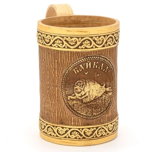 Кружка Байкал Нерпа с кантами 8х8х12