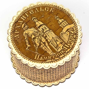 Шкатулка Архангельск Памятник Петру фигурная 774,7