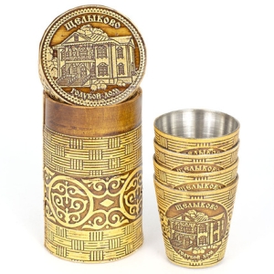 Набор стопок Щелыково Голубой Дом 4шт 30мл 4,54,59