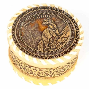 Шкатулка Шадринск Куница 10х10х6