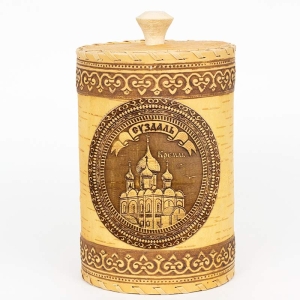 Туес Суздаль Кремль с кантами  900 мл 10х10х16