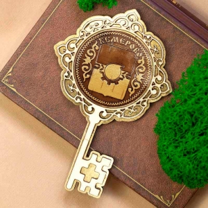 Магнит Кемерово Герб Ключ Золото 7,5х11,5