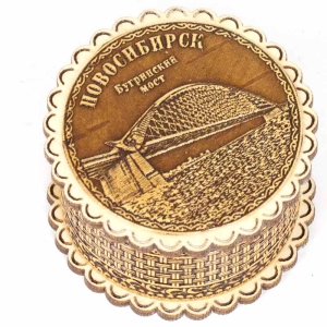 Шкатулка Новосибирск Бугринский Мост фигурная 5,55,53,5