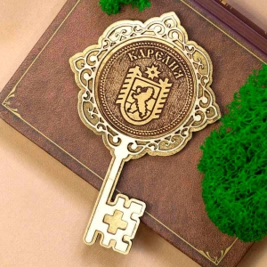 Карелия Герб Магнит Ключ Золото 7,5х11,5