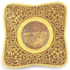 Панно Новокузнецк Кузнецкая Крепость квадратное тисненное 2121 (2)