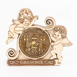 Магнит Смоленск Герб Ангелы 9,5х7