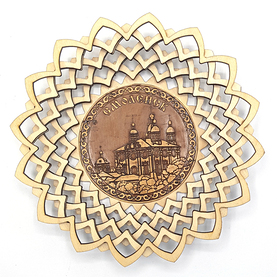 Тарелка Смоленск Успенский собор Фанера 17173