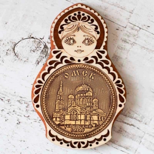 Магнит Омск Успенский Собор Матрешка 5,5х8,5