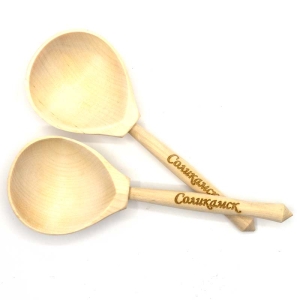 Ложка Соликамск Столовая березовая с гравировкой 196