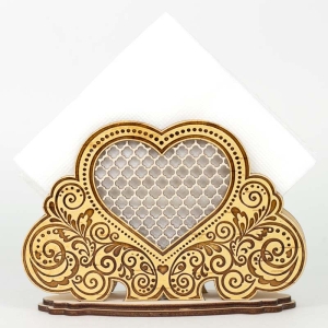 Салфетница Сердце Фанера 15610,5