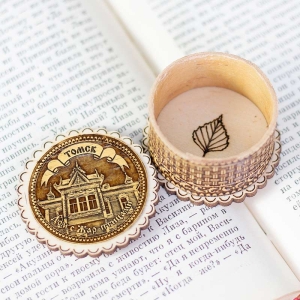 Шкатулка Томск Дом с Жар-Птицами фигурная 4,5х4,5х3