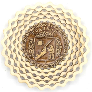 Тарелка Кодинск Герб Фанера 16163