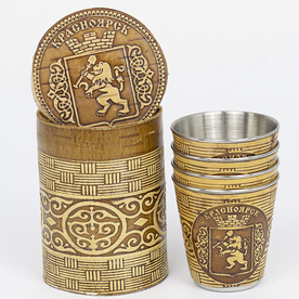 Набор стопок Красноярск Герб 4шт 70мл 6,56,510,5