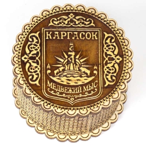 Шкатулка Каргасок герб фигурная 774,7