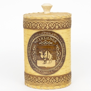 Туес Челябинск Герб  с кантами900мл  101016