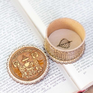 Шкатулка Смоленск Герб фигурная 5,5х5,5х3,5