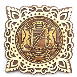 Магнит Новосибирск Герб Узор 77