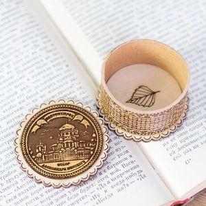 Шкатулка Новосибирск Собор Александра Невского фигурная 5,5х5,5х3,5