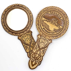 Зеркало Боровое Жумбактас с ручкой 715