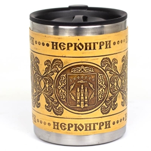 Термокружка Нерюнгри МедведьГербОлень Коллаж 400 мл 13911